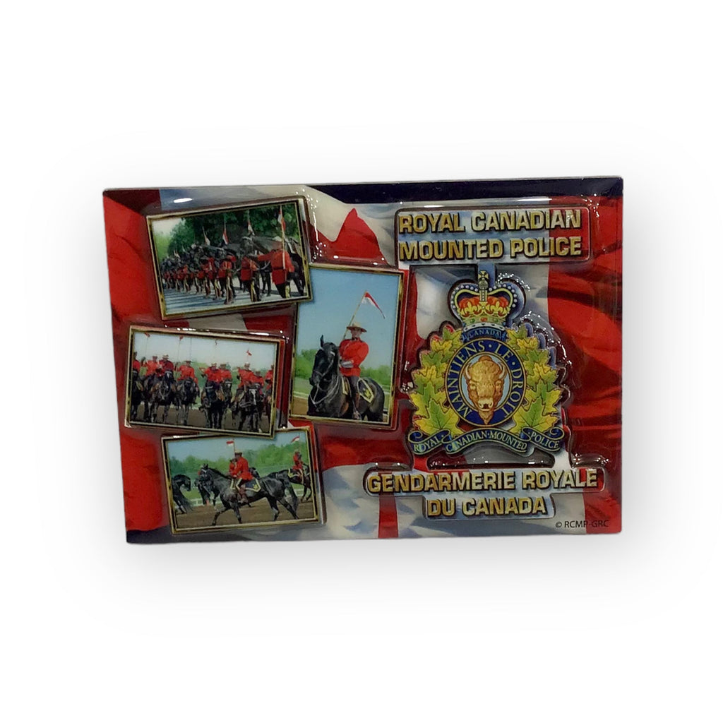 RCMP ROYAL CANADIAN MOUNTED POLICE EMBOSSED 3D WOOD FRIDGE MAGNET EPOXY FINISHED