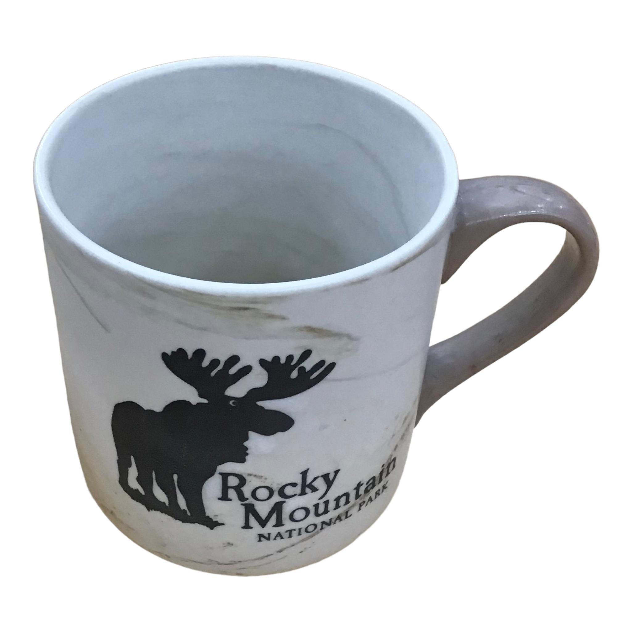 Rocky Mountain Moose Ceramic Marble Mug | Moose Mug Gifts for Moose Lover Coffee Cup | Hot Chocolate, Tea Cup
