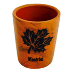 Shot Glass - Montréal Maple Leaf Print Whiskey Liquors Shooter Glass