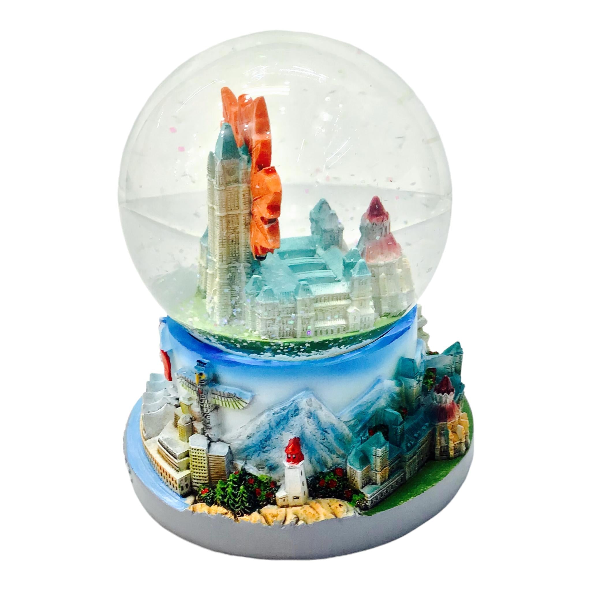 Snow Globe Canada Landmark Vintage Scenes Handmade. Canadian Souvenir Globe