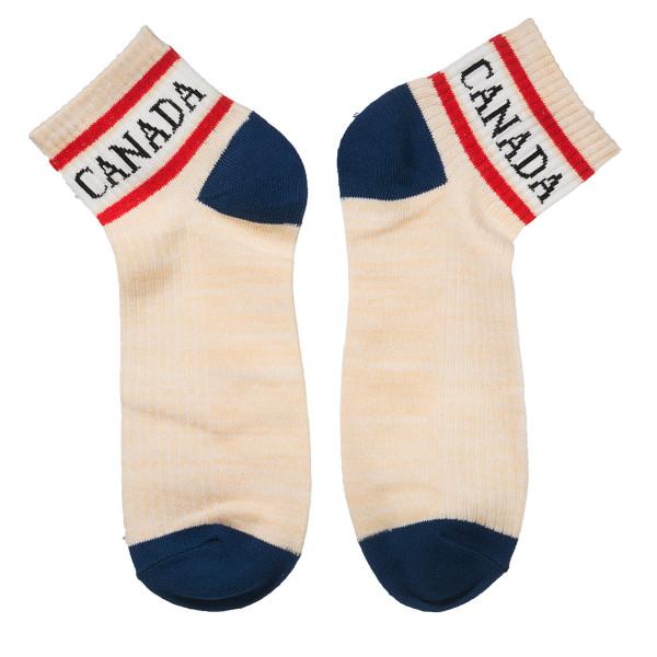 Socks - Cream W/Navy Heel And Toe