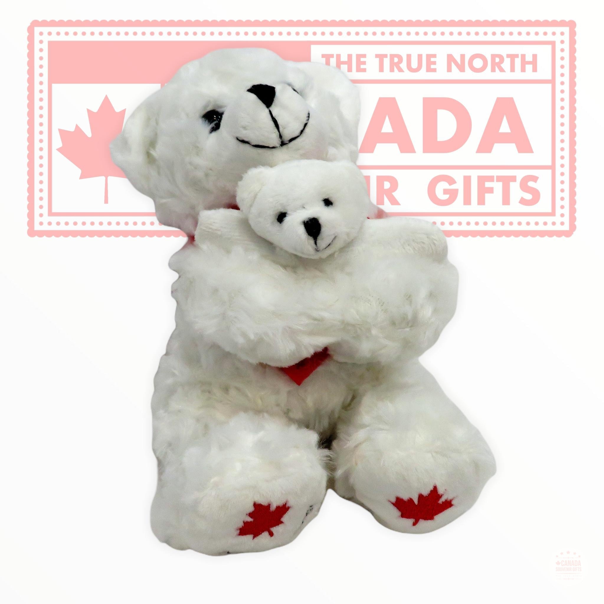 Stuffed Animal - White Bear and Baby Plush