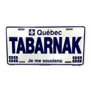 TABARNAK Customized Quebec Car Plaque Size Novelty Souvenir Gift Plate