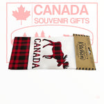 Tea Towel Canada Red and Black Buffalo Plaid on White - Canadian Vintage for Kitchen Dinning