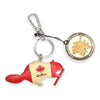 Wooden Keychain - Quebec Beaver w/ Canada Flag Design Natural Wood Canada Key Ring